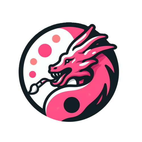 Pink Dragon Painting Logo